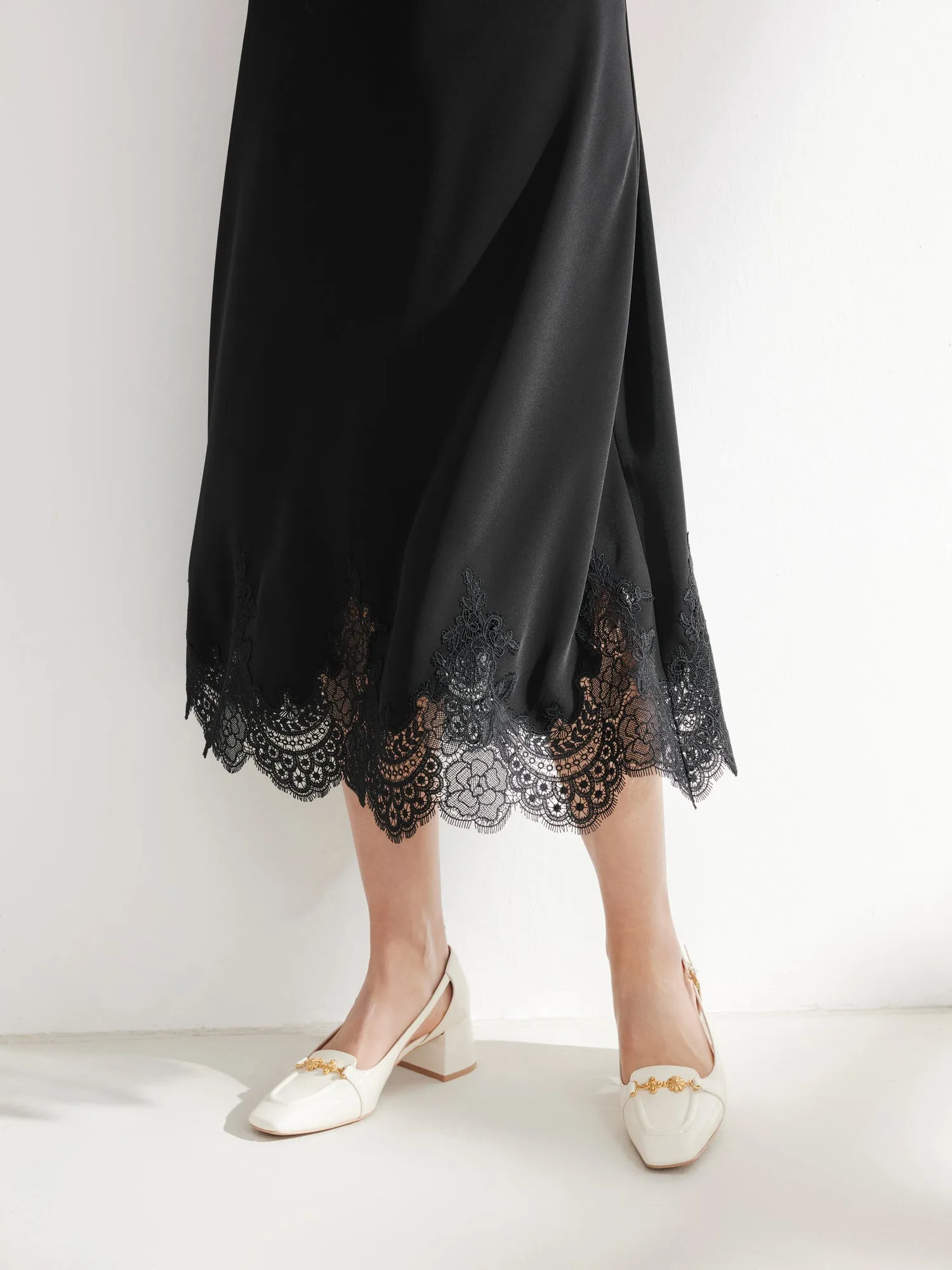 EP YAYING Black Suspenders Dress